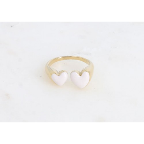 Bague French Kiss double (rouge ou blanc)