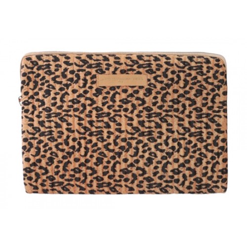 Pochette ordinateur 13'' velours Léopard