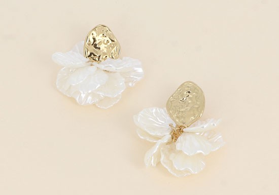 Boucles d'oreilles Edmée blanc