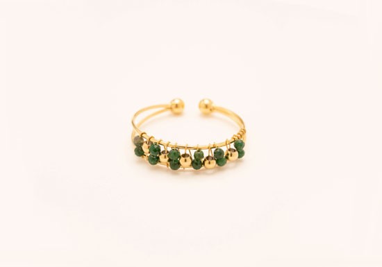 Bague Seth - Jaspe vert