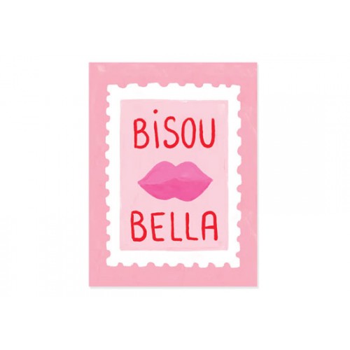 Petite affiche Bisous bella