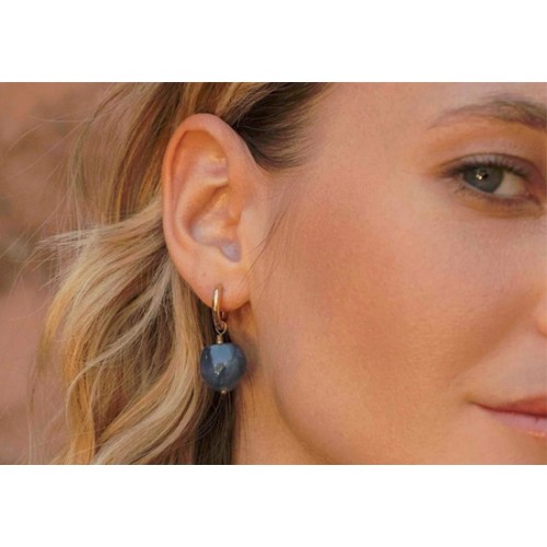 Boucles d'oreilles Oreade (bleu ou vert)