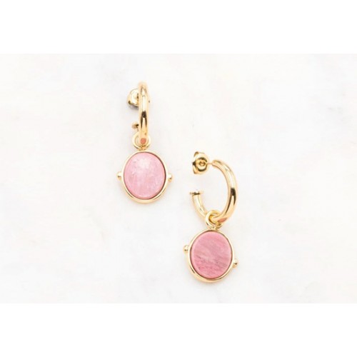 Boucles d'oreilles Ginnette - Rhodonite