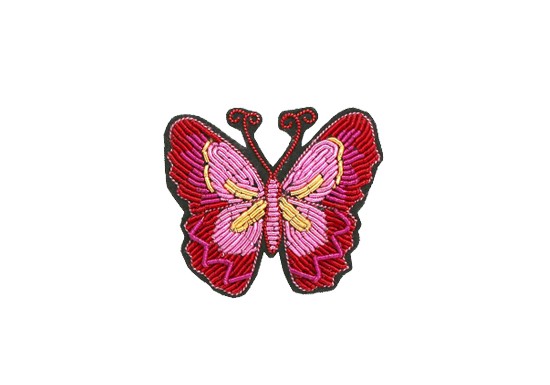 Broche Papillon rose