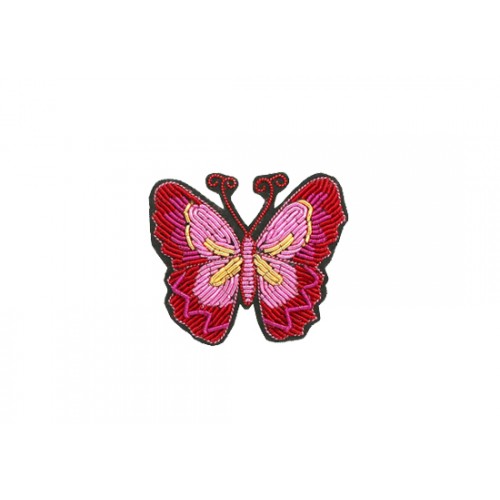 Broche Papillon rose