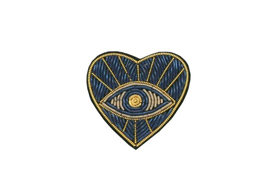 Broche Nazar bleu marine