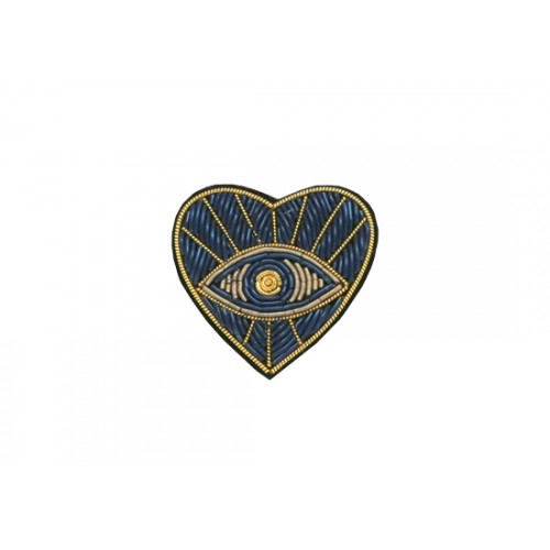Broche Nazar bleu marine