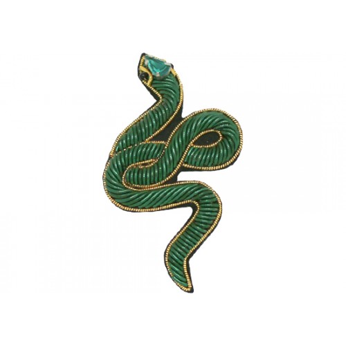 Broche Serpent vert