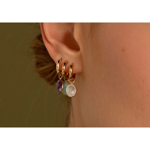 Boucles d'oreilles Azalée - Quartz blanc