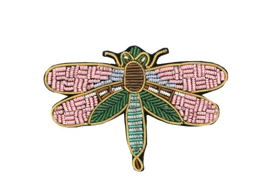 Broche Libellule rose