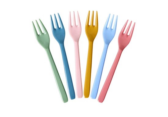 Fourchettes à gâteau - Multicolore - Lot de 6