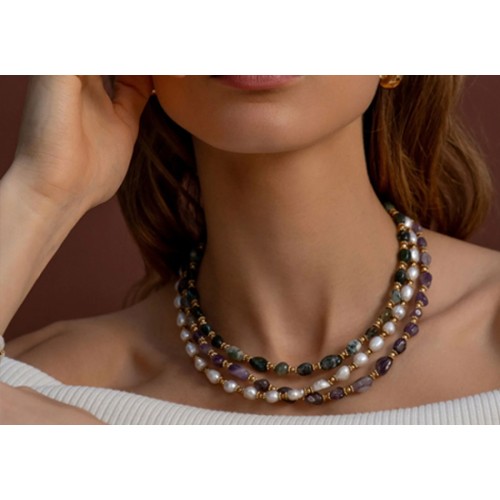 Collier Isaline (pierres au choix)