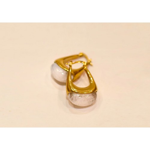 Boucles d'oreilles Okan blanc