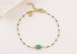 Bracelet Noelynn - Oeil de Chat vert
