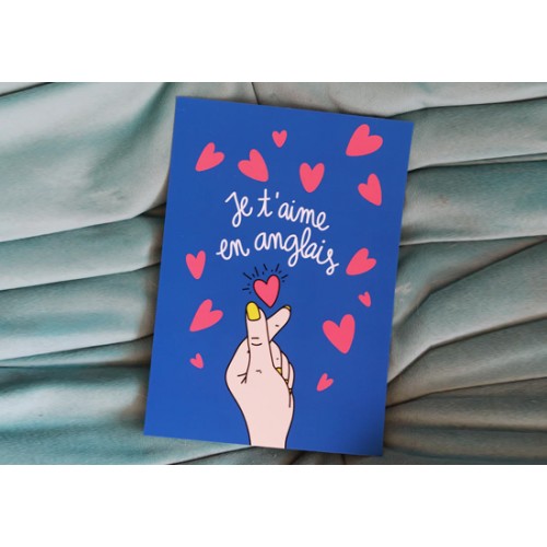 Affiche "Je t'aime en anglais" A5