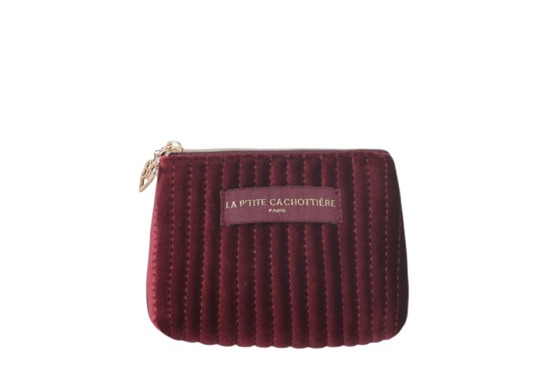 Petite pochette Velours bordeaux