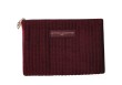 Pochette Velours bordeaux