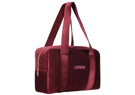 Sac week end Velours bordeaux