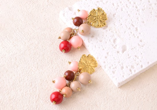 Boucles d'oreilles Aylicia - Rouge