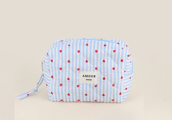 Trousse Amour - Rayé bleu