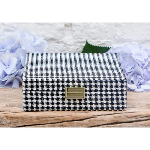 Boite Louise Pied-de-poule Noir