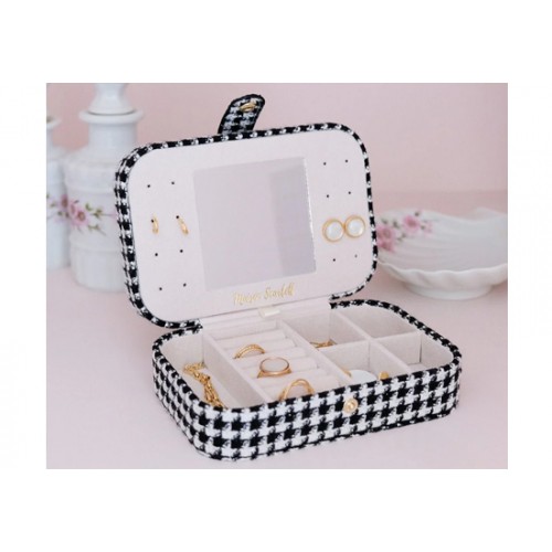 Boite Brigitte Pied-de-poule Noir