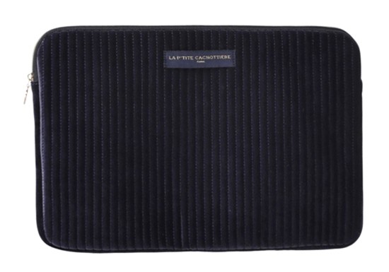 Pochette ordinateur 13'' velours navy