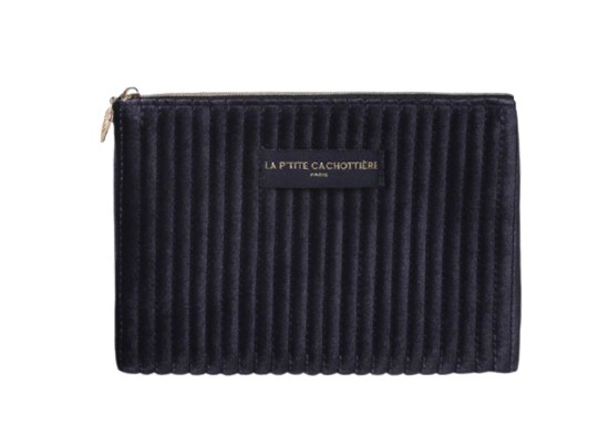 Pochette Velours - Bleu canard