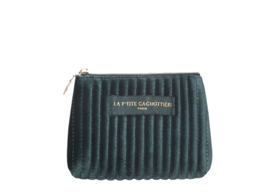 Petite pochette velours vert