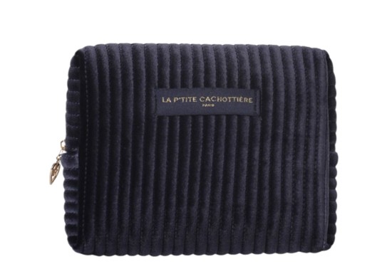 Trousse velours - Bleu canard