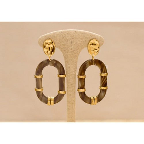 Boucles d'oreilles Keya gris