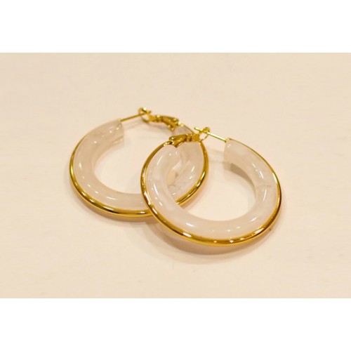 Boucles d'oreilles Maelis blanc
