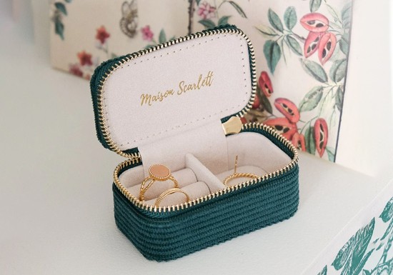 Boite Marie Velours côtelé Vert