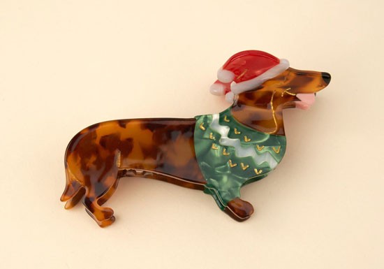 Pince à cheveux Teckel Frileux