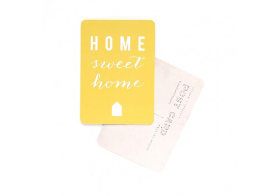 Carte postale Home sweet home - rose